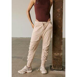 FP Movement by Free People Beige Ruched Joggers